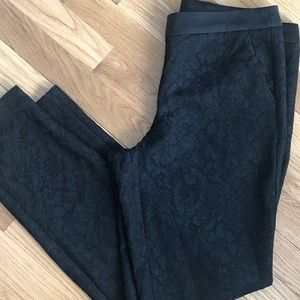 Black lace overlay pant